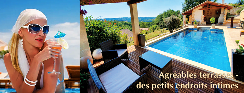 Agréables terrasses - des petits endroits intimes 